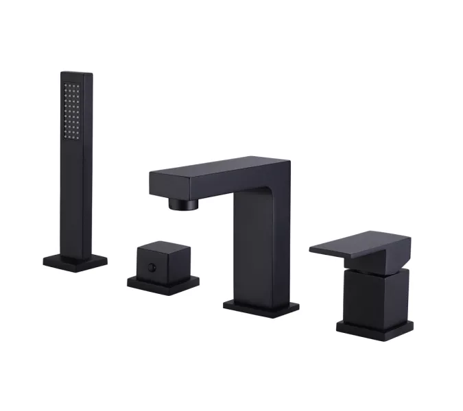 Смеситель ABBER Daheim AF8213B на борт ванны, черный матовый, Выбрать цвет: Черный