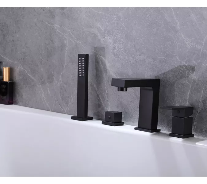 Смеситель ABBER Daheim AF8213B на борт ванны, черный матовый, Выбрать цвет: Черный, изображение 2