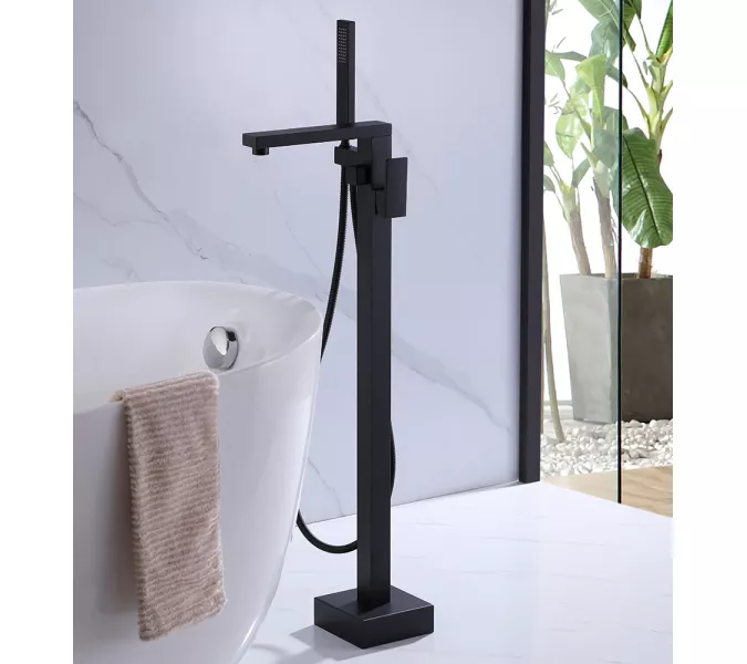 Смеситель ABBER Daheim AF8215B напольный, черный матовый, Выбрать цвет: Черный, изображение 2