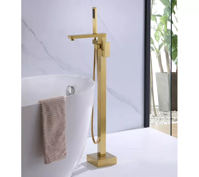 Смеситель ABBER Daheim AF8215G напольный, золото матовое, Выбрать цвет: Золото, изображение 2