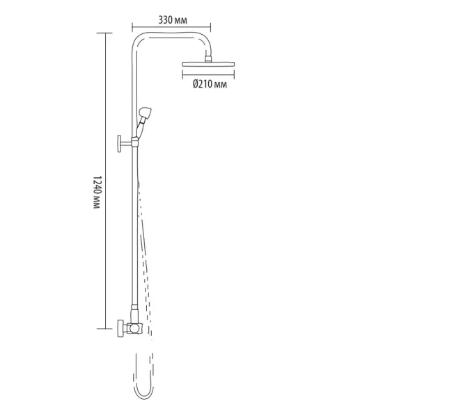 Bronze De Luxe Royal Комплект для ванной и душа двухручковый, Излив (см): 10, изображение 3