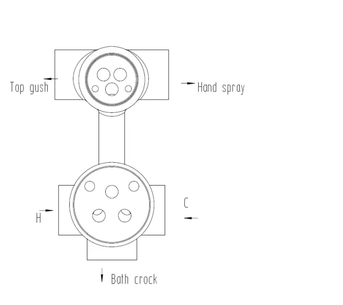 Bronze De Luxe Windsor Комплект для душа встраиваемый лейка с потолка без излива, изображение 3