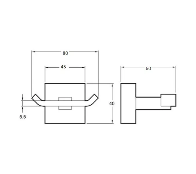 Bronze De Luxe Крючок подвесной (двойной), изображение 2