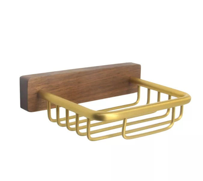 Bronze De Luxe Мыльница подвесная настенная, Выбрать цвет: Матовое золото