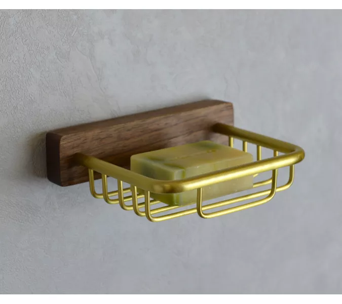 Bronze De Luxe Мыльница подвесная настенная, Выбрать цвет: Матовое золото, изображение 2