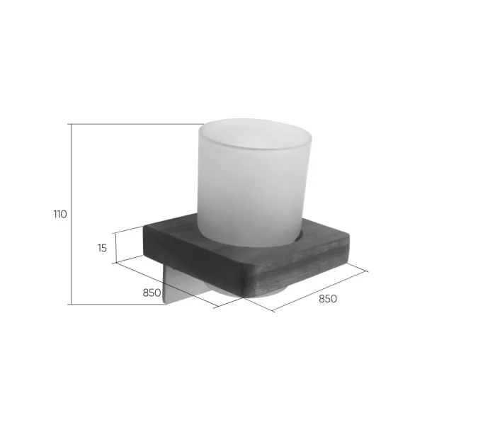 Bronze De Luxe Держатель стакана для ванной  хром, Выбрать цвет: Матовый хром, изображение 4