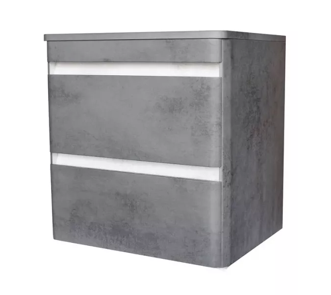 Тумба подвесная со столешницей МДФ Style Line Атлантика бетон темный, Выбрать размер: 60, изображение 3