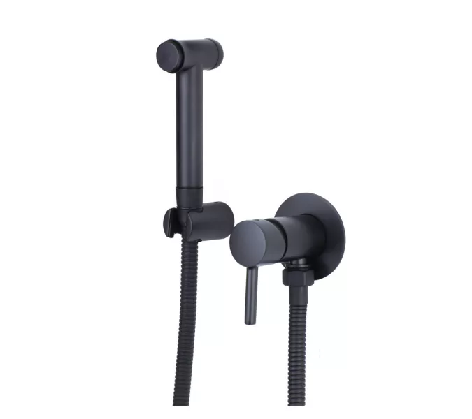 Bronze De Luxe SCANDI Комплект гигиенического душа встраиваемый, Выбрать цвет: Черный матовый