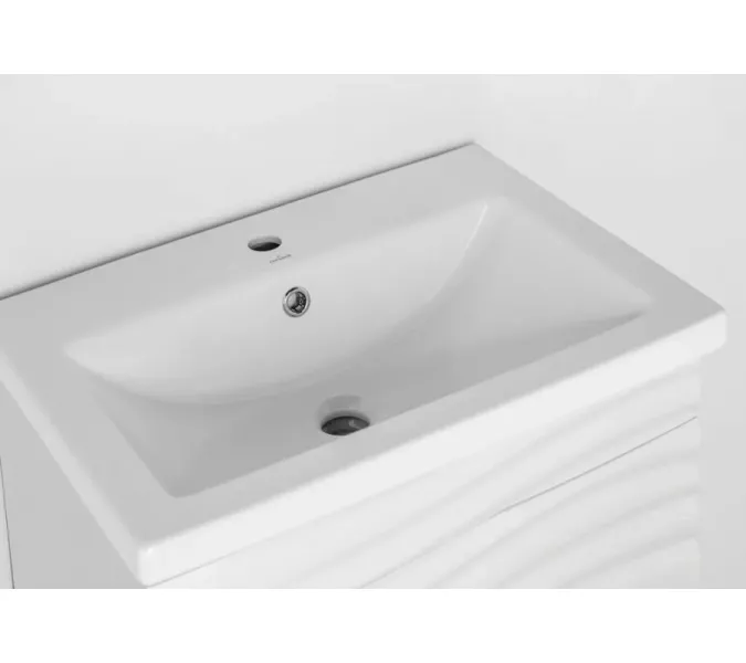 Тумба подвесная с раковиной Style Line Вероника  Комо 60/80  Люкс белая, PLUS, Выбрать размер: 60, изображение 5