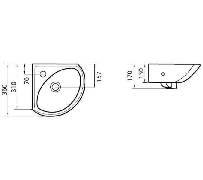 Тумба напольная угловая с раковиной Style Line Эко Стандарт Веер, изображение 13