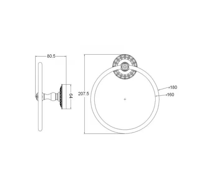 Bronze De Luxe Держатель полотенца, изображение 2