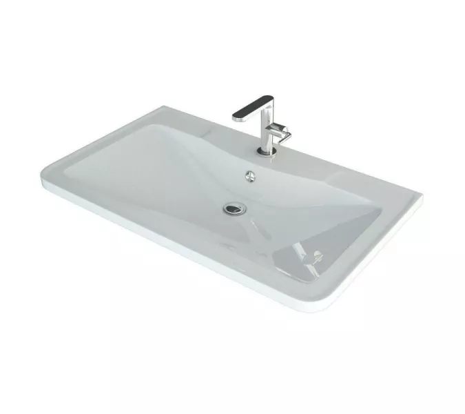 Тумба подвесная с раковиной Style Line  Атлантика, Выбрать цвет: Старое дерево, Выбрать размер: 80, изображение 8