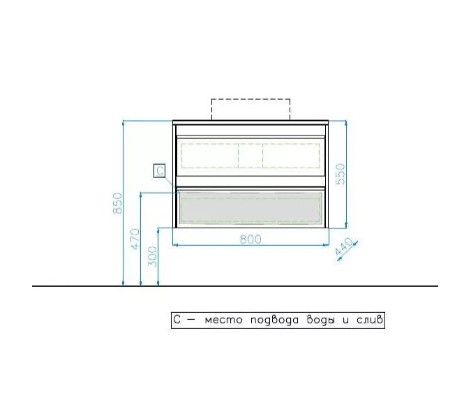 Тумба подвесная с раковиной Style Line Монако (2 ящ.), Гамма 56, Осина бел /бел лакобель, PLUS, Выбрать цвет: Белый, Выбрать размер: 80, изображение 7