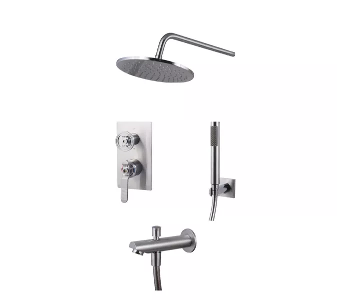 Bronze De Luxe 1760'S LOFT Душевой комплект встраиваемый, Выбрать цвет: Матовый хром