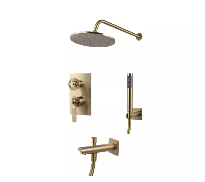 Bronze De Luxe 1760'S LOFT Душевой комплект встраиваемый, Выбрать цвет: Матовое золото