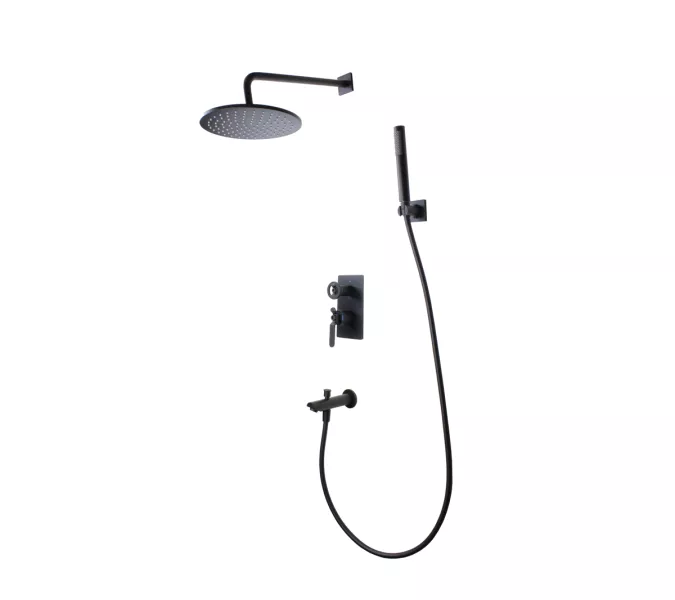 Bronze De Luxe 1760'S LOFT Душевой комплект встраиваемый, Выбрать цвет: Матовый черный, изображение 2