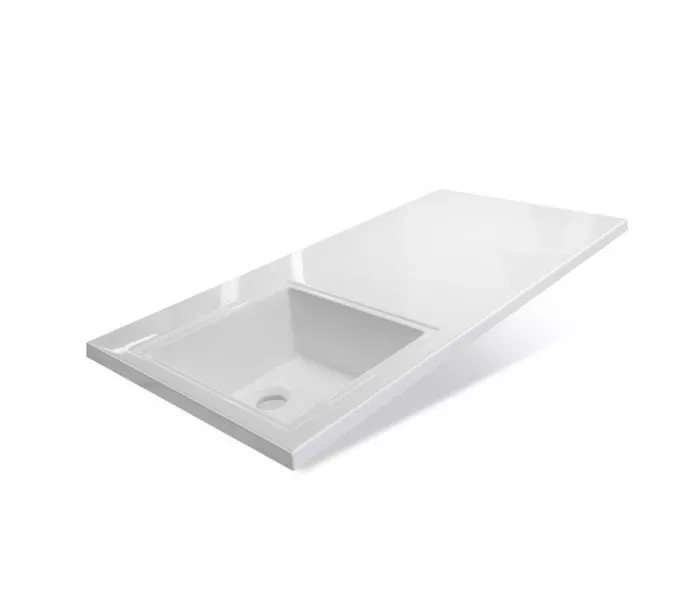 Тумба подвесная Style Line с раковиной  Даллас Люкс белая, PLUS, Выбрать размер: 100, изображение 10