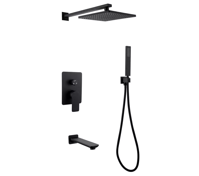 Душевая система ABBER Weiss Insel AF8017В, Выбрать цвет: Черный матовый