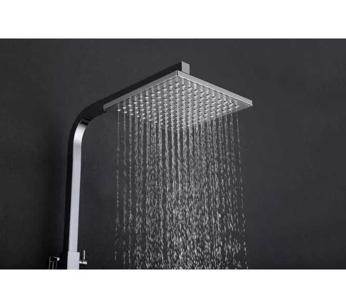 Душевая стойка ABBER Daheim AF8216, Выбрать цвет: Хром, Регулируемая высота: 900-1250, изображение 3