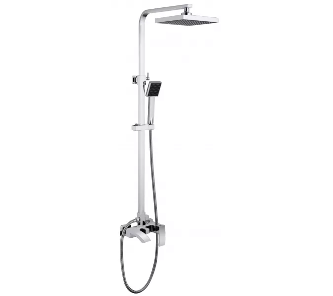 Душевая стойка ABBER Wasserfall AF8616, Выбрать цвет: Хром, Регулируемая высота: 900-1250