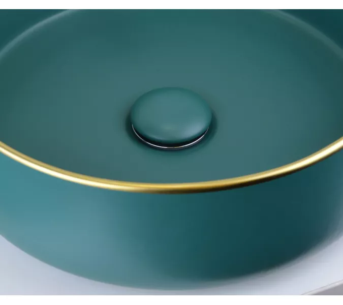 Bronze De Luxe донный клапан для раковины 1001G click-clack зеленый, Цвет*: Зеленый, изображение 2