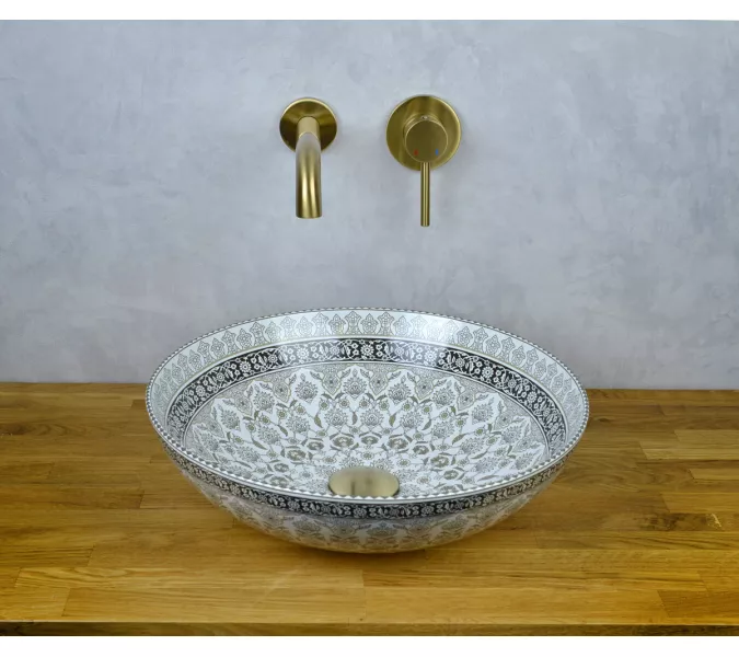 Bronze De Luxe Накладная раковина Марракеш, Цвет*: Серый