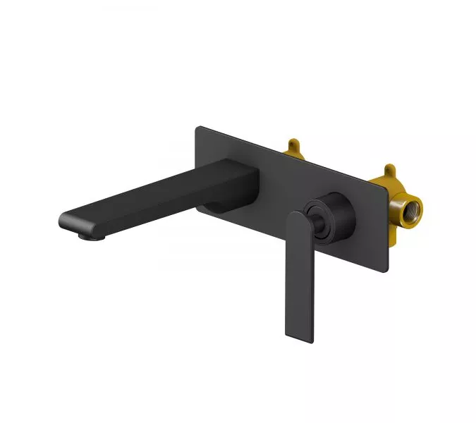 Смеситель для раковины встроенный Timo Saona 2371/18SM черное золото