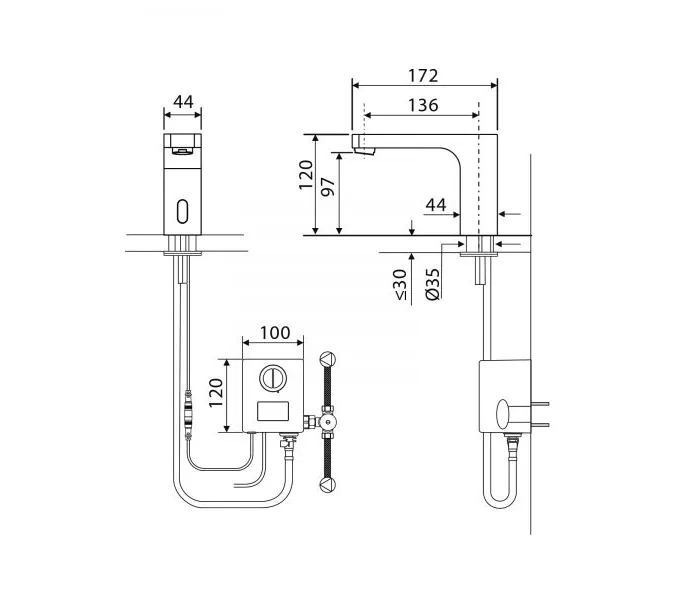 Смеситель для раковины сенсорный Timo Torne 4313/17F золото матовое, Выбрать цвет: Золото матовое, изображение 2