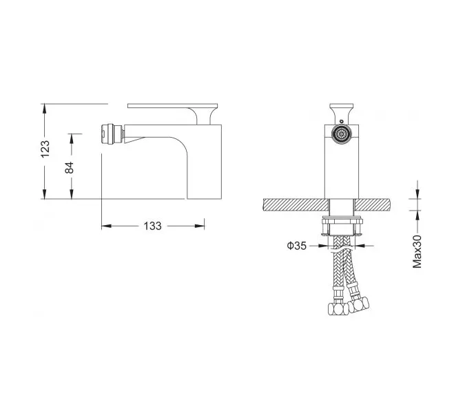 Смеситель для биде Timo Torne 4362/17F золото матовое, изображение 2