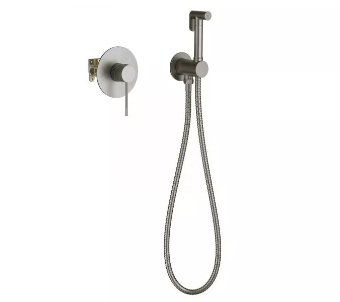 Смеситель встроенный с гигиеническим душем Timo Saona 2389/18SM черное золото