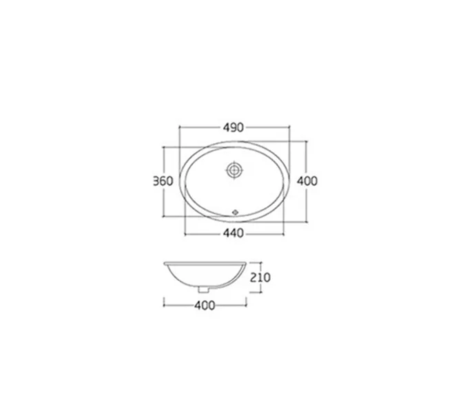 Накладная раковина Bronze De Luxe  Alsace встраиваемая под столешницу, изображение 3