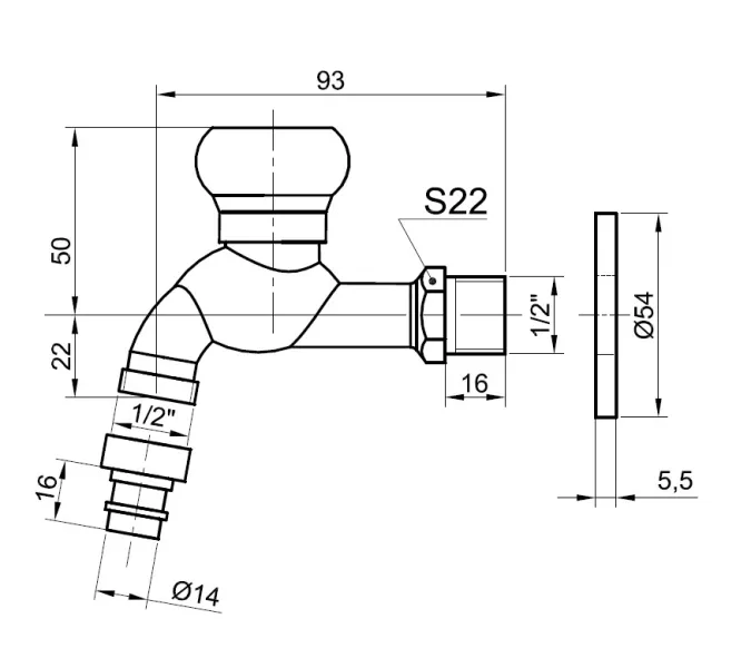 Bronze De Luxe Сливной кран (насадка-расекатель), изображение 2