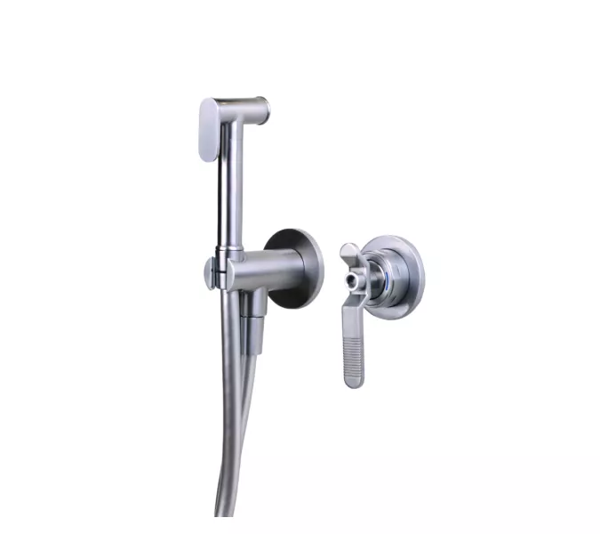 Гигиенический душ (комплект) Bronze De Luxe, Выбрать цвет: Матовый хром