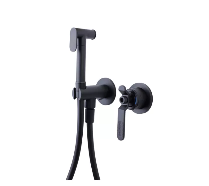 Гигиенический душ (комплект) Bronze De Luxe, Выбрать цвет: Матовый черный