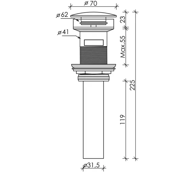 Донный клапан CN2000x, изображение 2