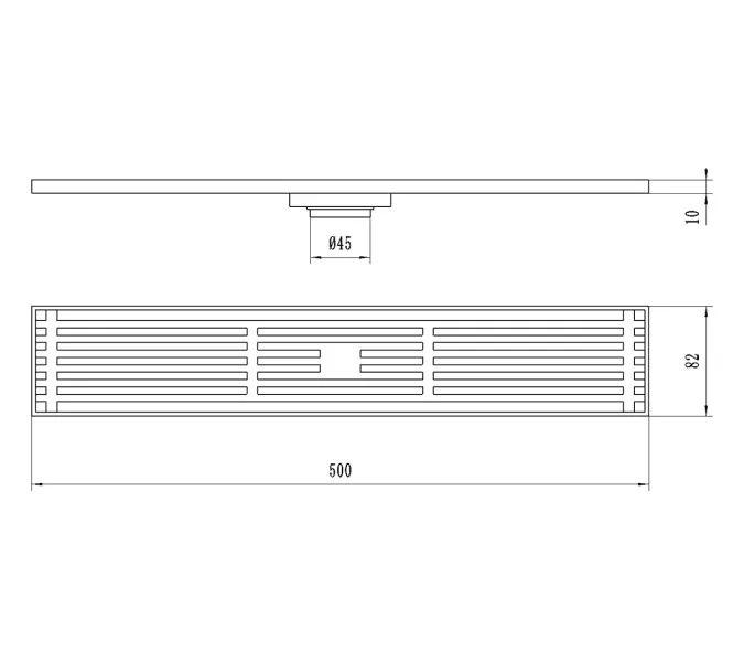 Bronze De Luxe Душевой трап 500мм, латунь, цвет бронза, Выбрать цвет: Бронза, изображение 2