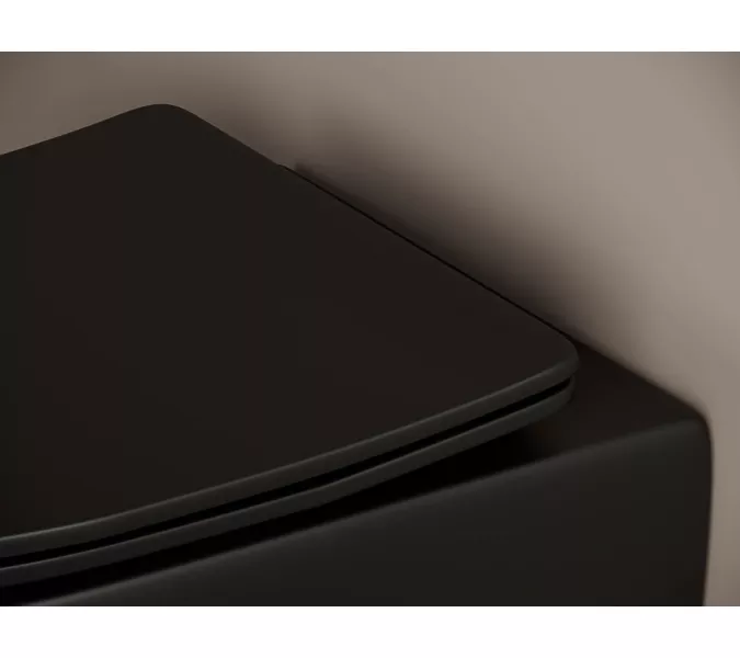 Подвесной унитаз Ceramica Nova Metropol Rimless CN4002, Выбрать цвет: Черный матовый, изображение 8