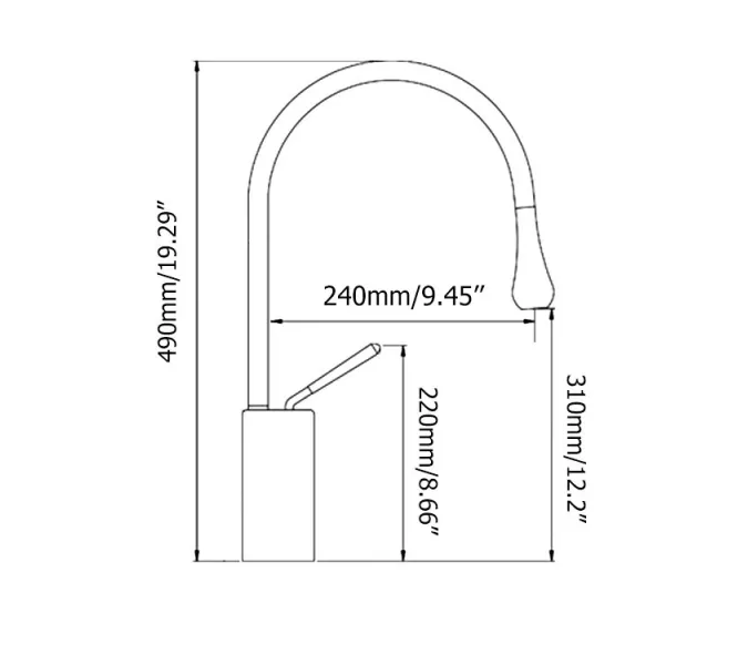 Смеситель для раковины-чаши высокий Bronze De Luxe, Выбрать цвет: Бронза, изображение 6