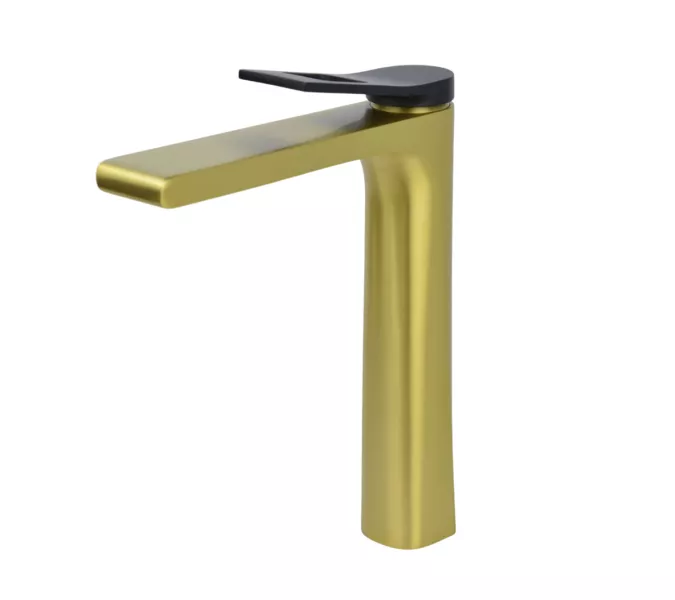 Высокий смеситель на раковину Bronze De Luxe, Выбрать цвет: Золото матовое