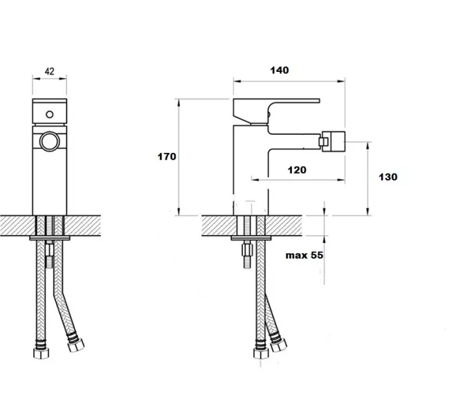 Bronze De Luxe Смеситель на биде, изображение 2