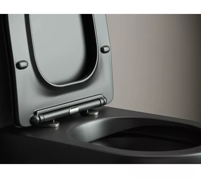 Подвесной унитаз Ceramica Nova Metropol Rimless CN4002, Выбрать цвет: Черный матовый, изображение 5