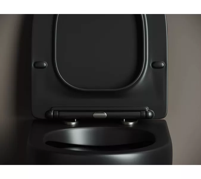 Подвесной унитаз Ceramica Nova Metropol Rimless CN4002, Выбрать цвет: Черный матовый, изображение 6