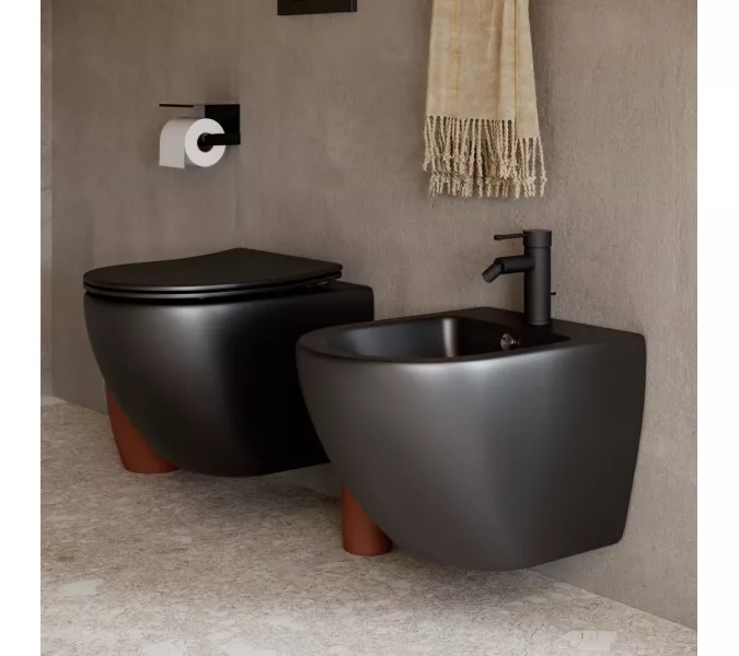 Подвесной унитаз Ceramica Nova Metropol Rimless CN4002, Выбрать цвет: Черный матовый, изображение 13