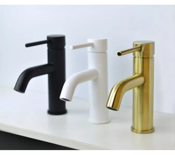 Смеситель однорычажный на раковину Bronze De Luxe, Выбрать цвет: Черный, изображение 4