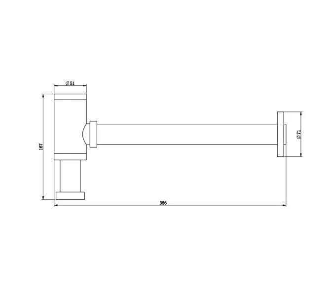 Bronze De Luxe Сифон для раковины, Выбрать цвет: Бронза, изображение 2
