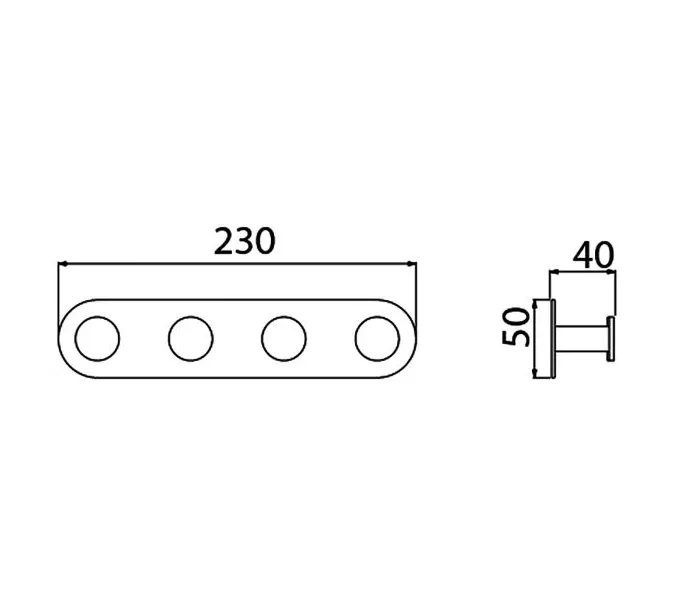 Вешалка-4 крючка Timo Saona 13015/17 золото матовое, изображение 4