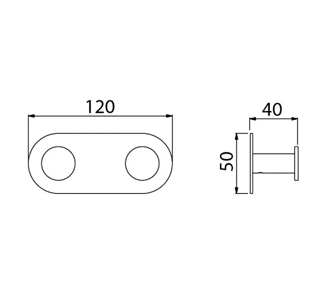 Вешалка-2 крючка Timo Saona 13014/17 золото матовое, изображение 3