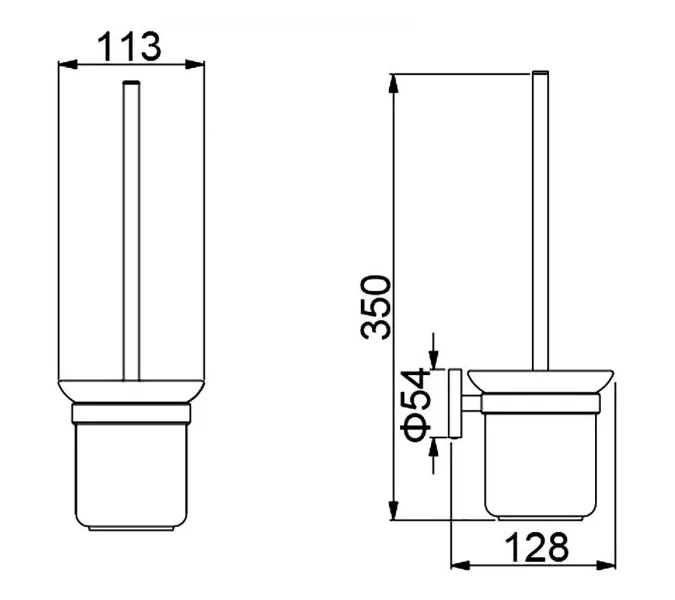 Щетка для туалета Timo Saona 13061/17 золото матовое, изображение 2