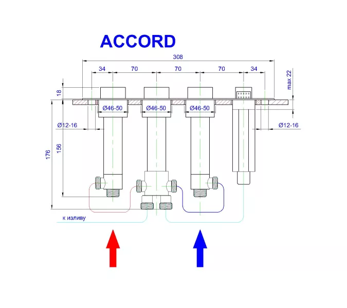Смеситель на борт ванны Royal Bath  Accord, изображение 4