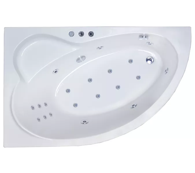 Гидромассажная ванна Royal Bath  ALPINE DE LUXE, Выбрать размер: 140x95, Ориентация: левая